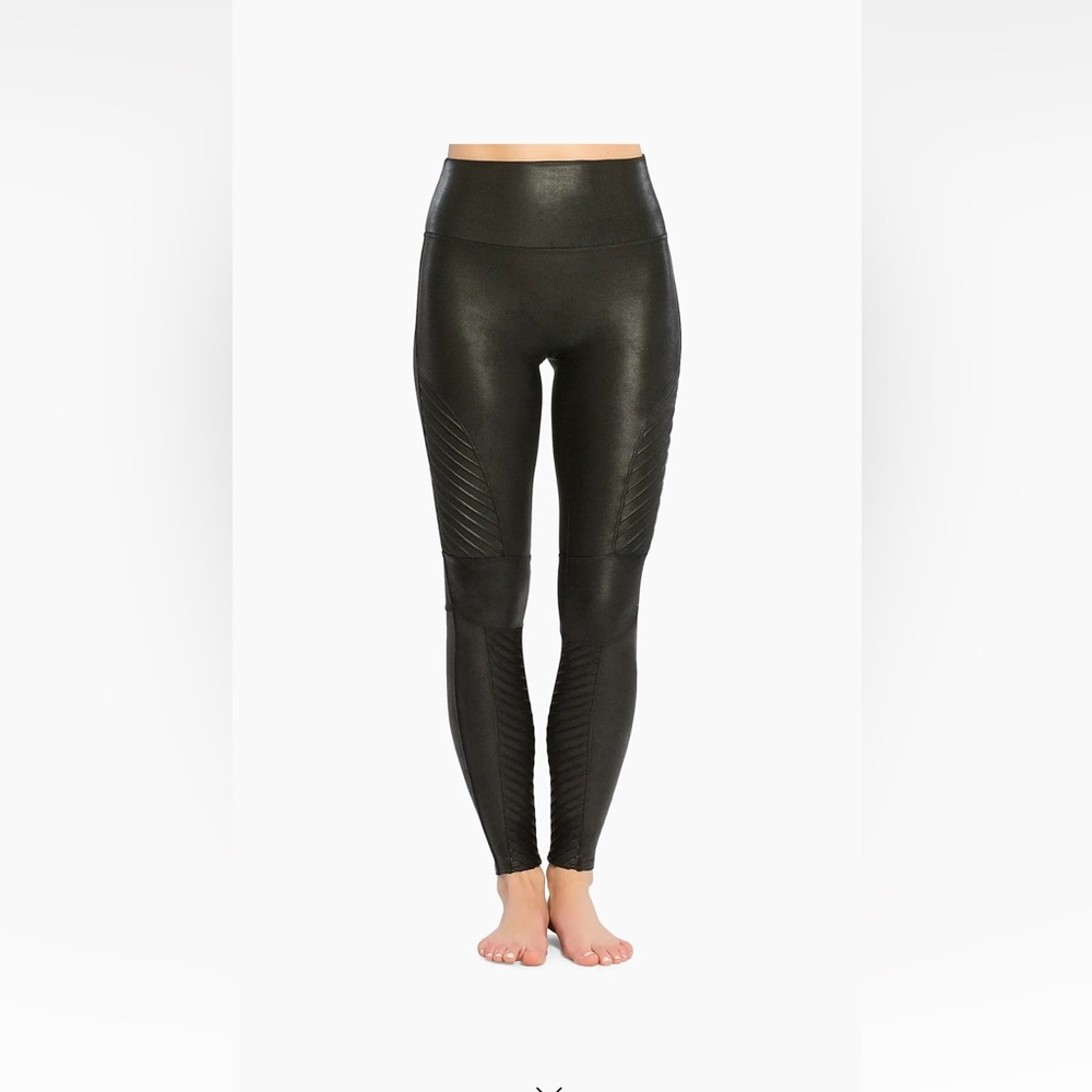 Spanx Faux Leather Moto Leggings - Picture 1 of 6